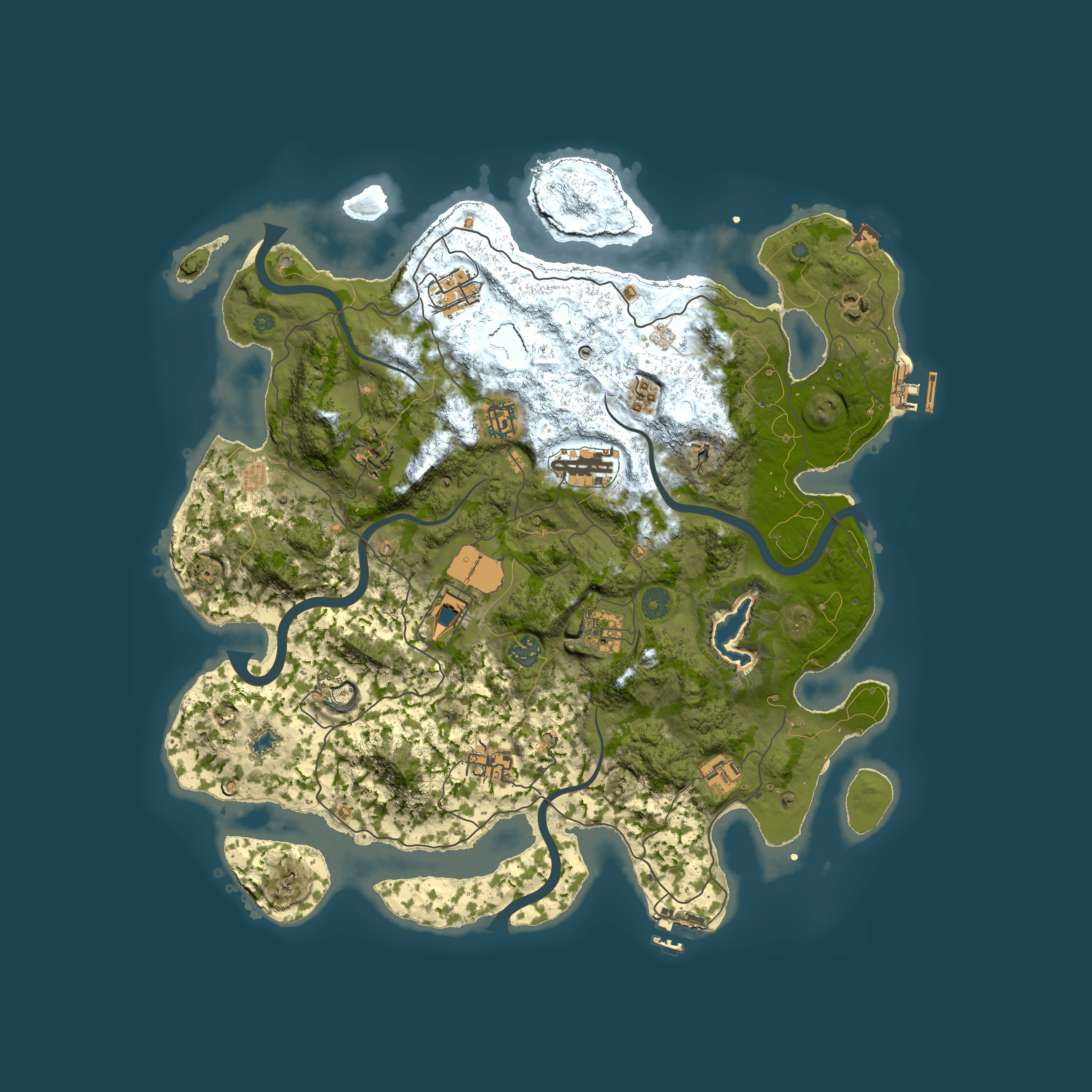 Full top-down render of Rust map seed 2052181082, 4150x4150m