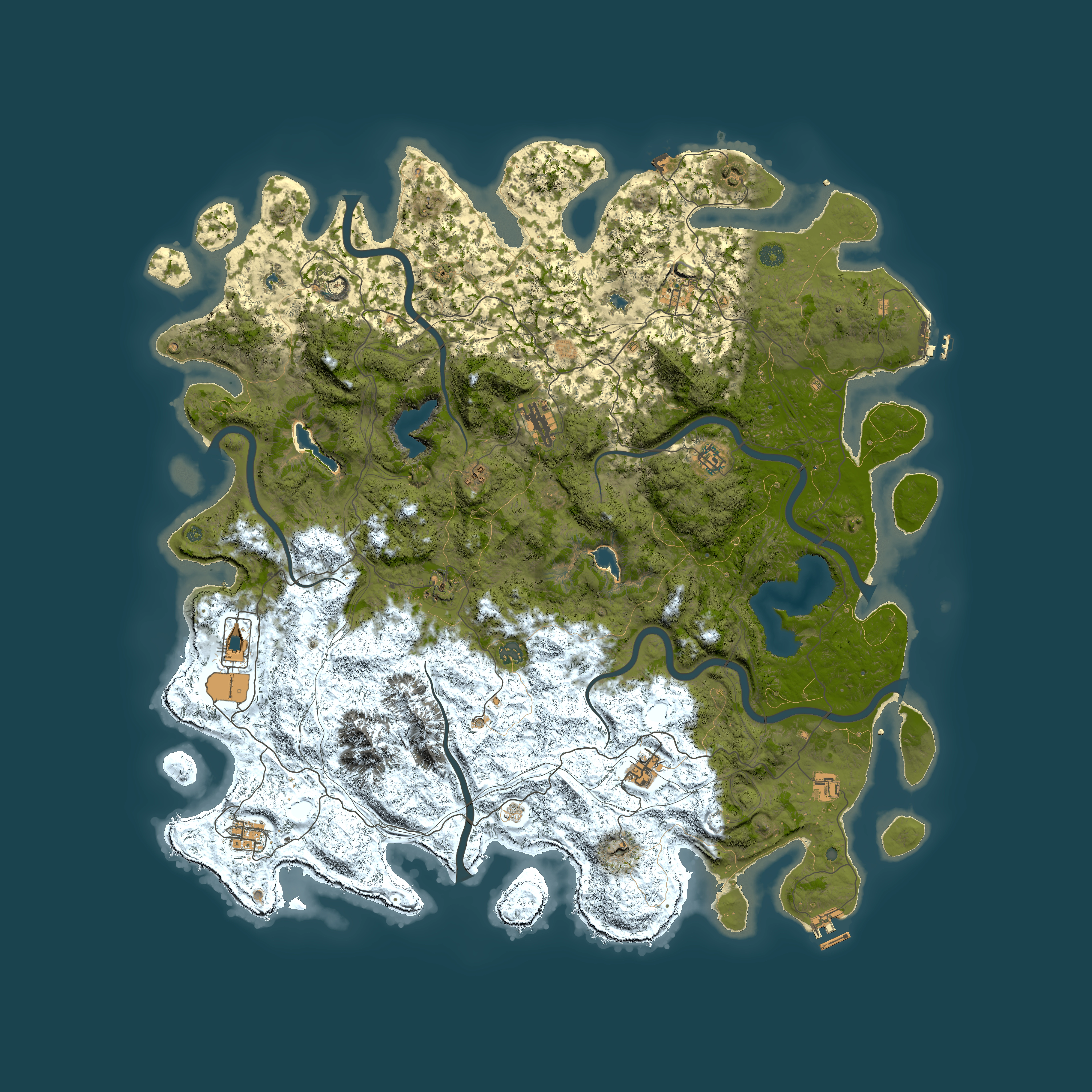 Full top-down render of Rust map seed 356423957, 5500x5500m
