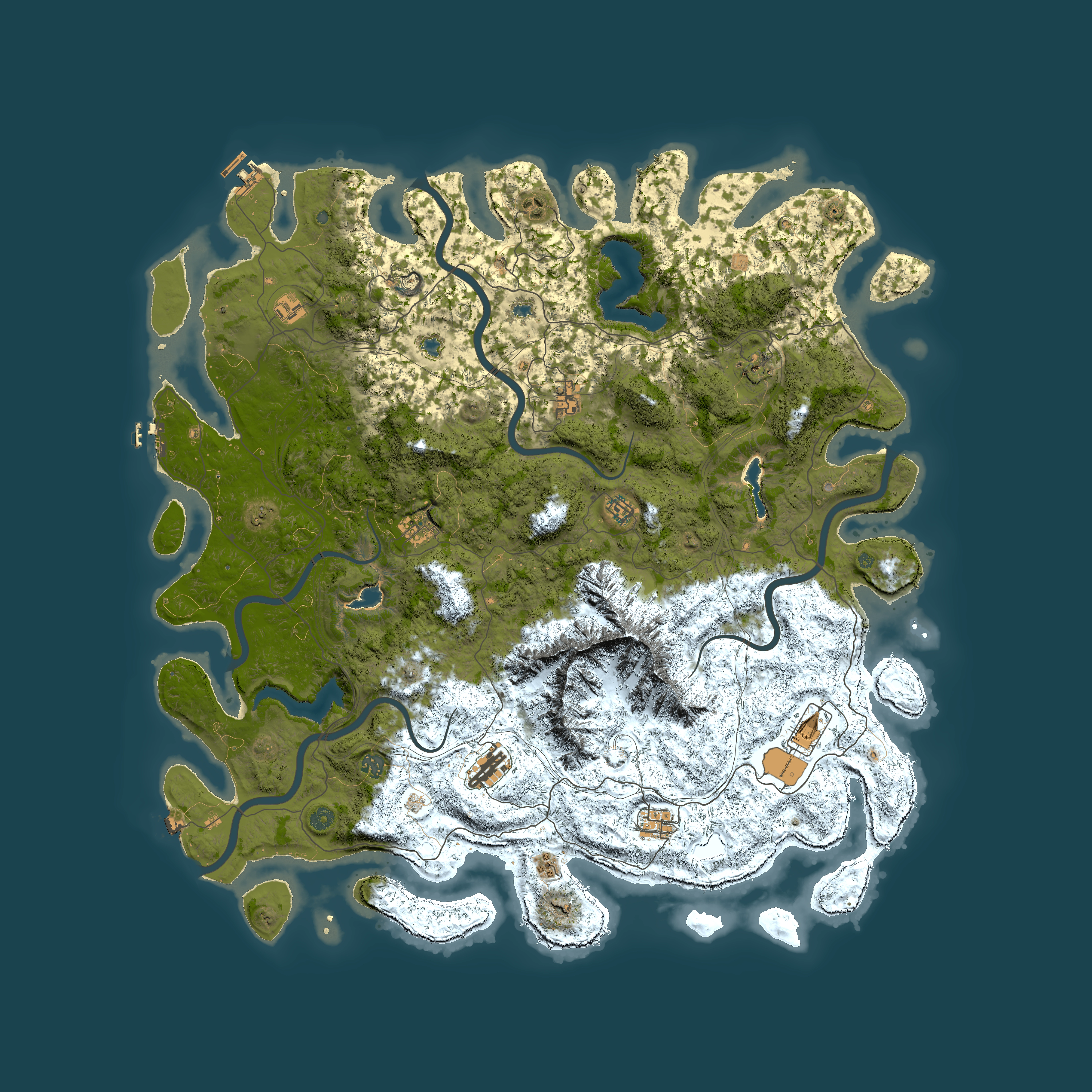Full top-down render of Rust map seed 1868505175, 5550x5550m