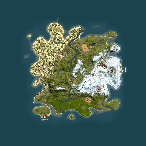 Rust map seed 1222633178, 3600x3600m top-down preview