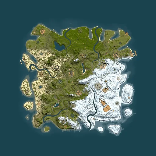 Rust map seed 1988750333, 4550x4550m top-down preview