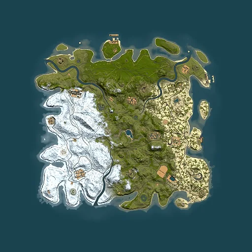 Rust map seed 643391686, 4400x4400m top-down preview