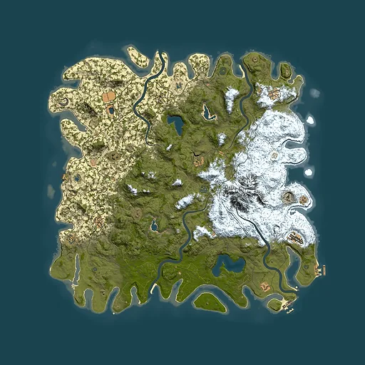 Rust map seed 456834407, 5750x5750m top-down preview