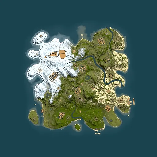 Rust map seed 674196393, 3700x3700m top-down preview