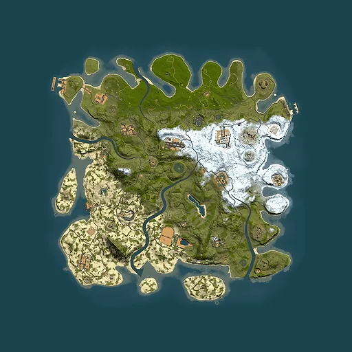 Rust map seed 1285107679, 4050x4050m top-down preview