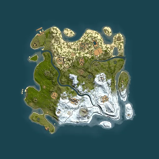 Rust map seed 1476386801, 3700x3700m top-down preview