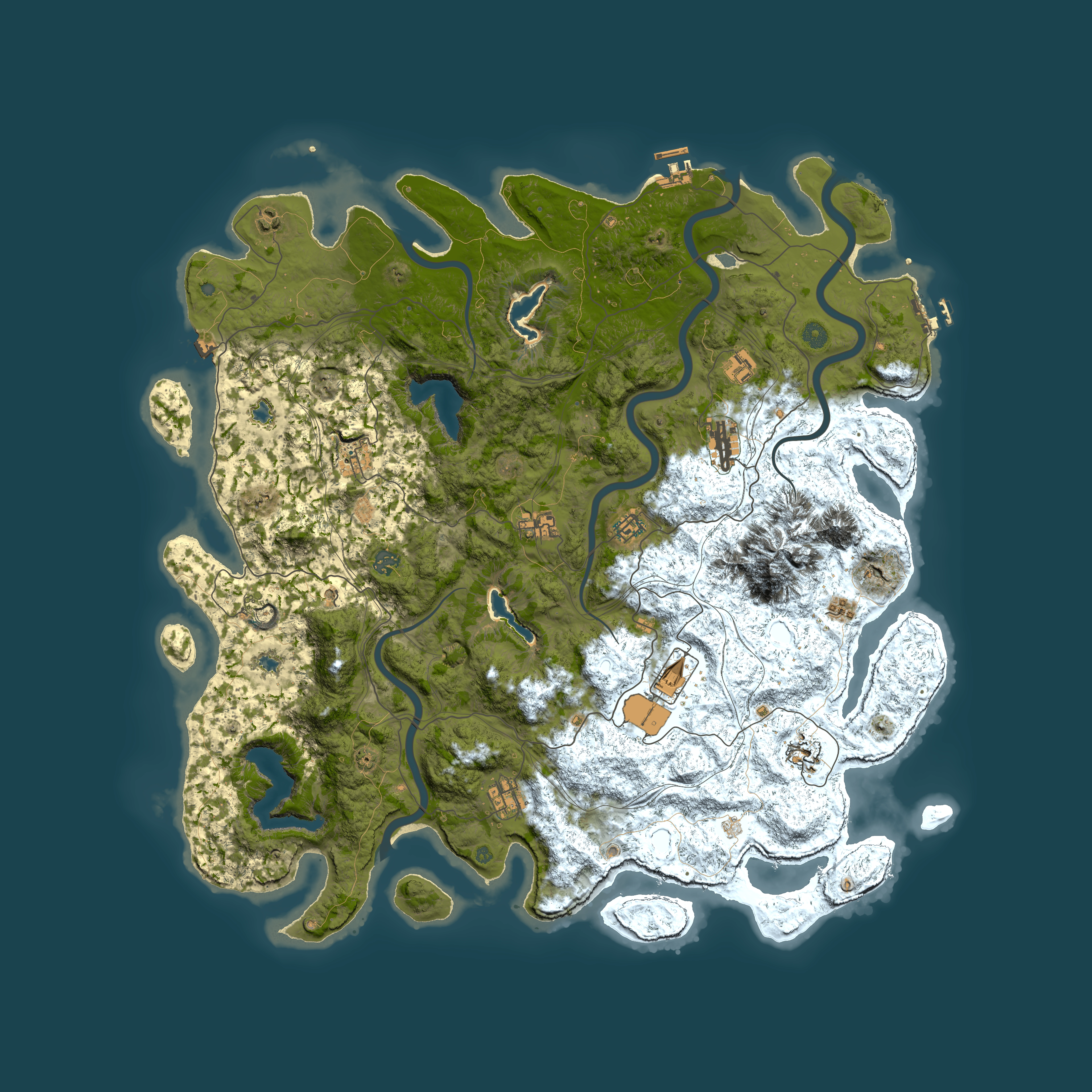 Full top-down render of Rust map seed 2078692862, 5150x5150m