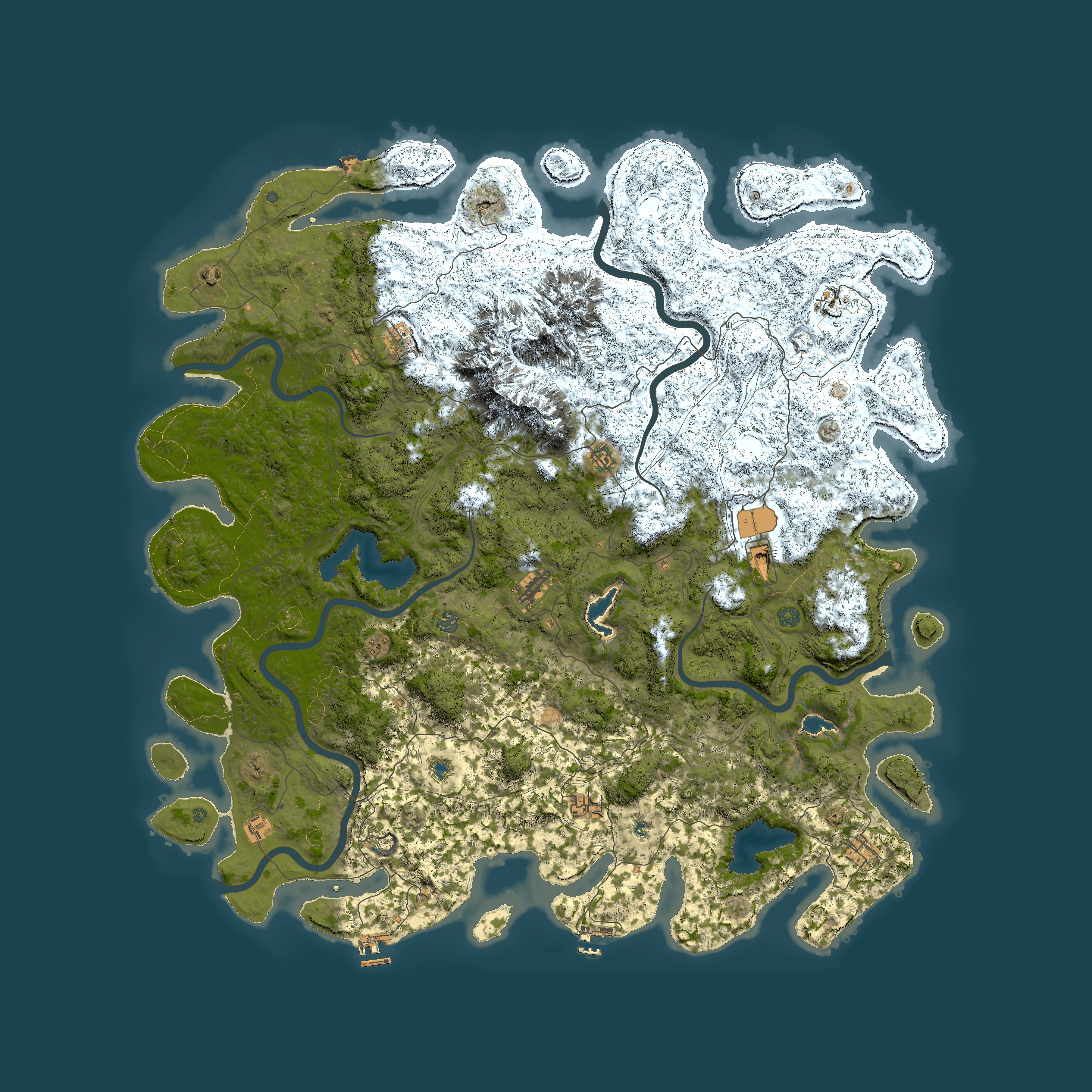 Full top-down render of Rust map seed 424563035, 5950x5950m