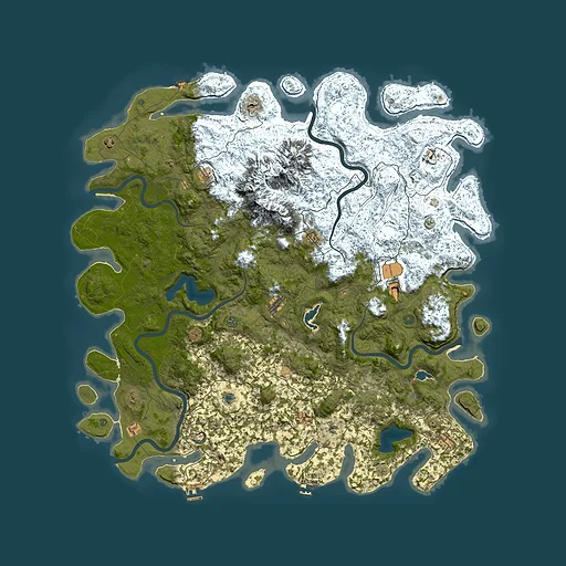 Rust map seed 424563035, 5950x5950m top-down preview
