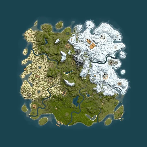 Rust map seed 713384684, 5100x5100m top-down preview