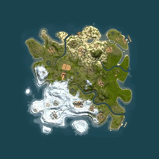 Rust map seed 357046494, 3550x3550m top-down preview