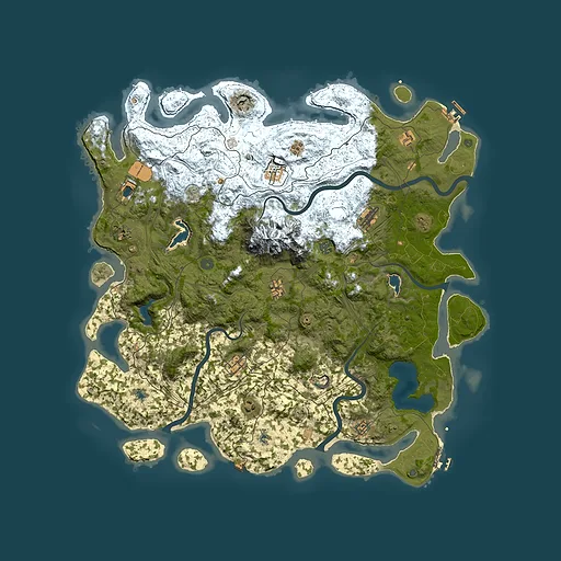 Rust map seed 152618123, 5150x5150m top-down preview