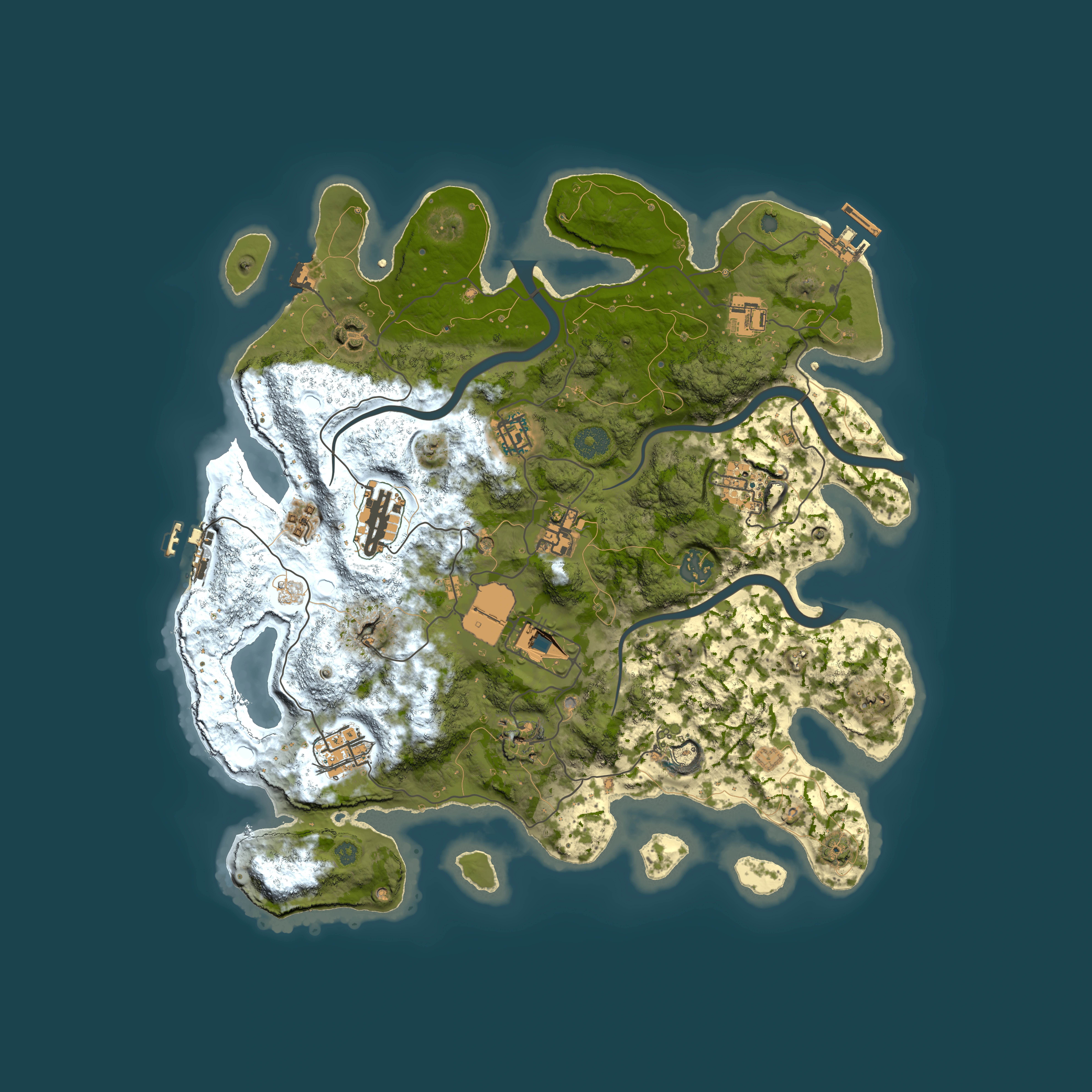 Full top-down render of Rust map seed 1920089871, 3750x3750m