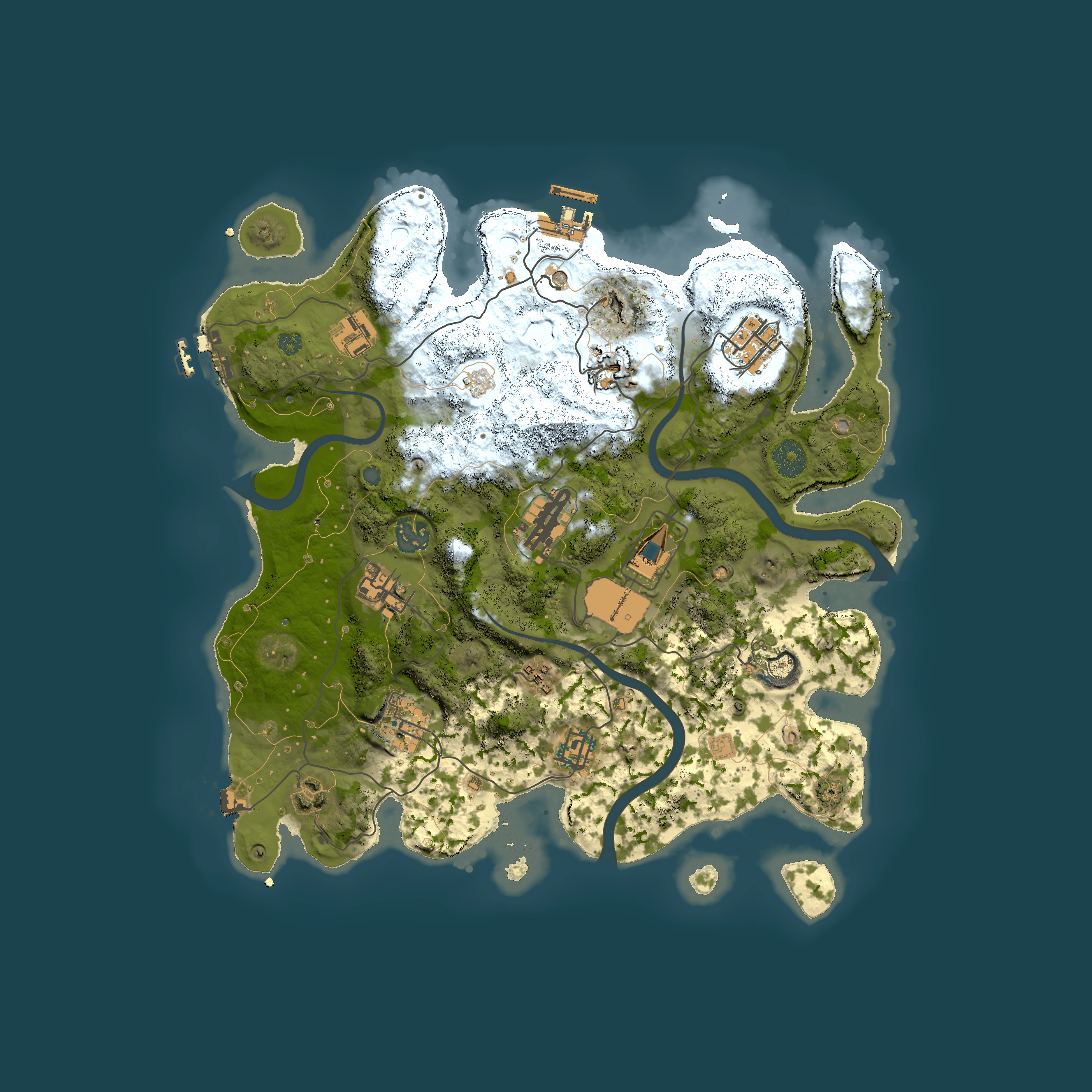 Full top-down render of Rust map seed 16454655, 3550x3550m