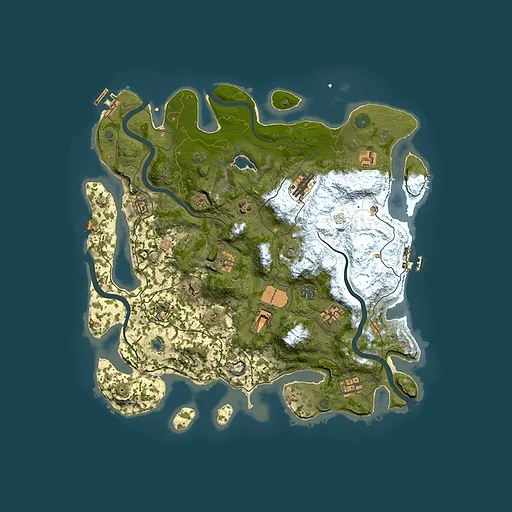 Rust map seed 214899751, 4050x4050m top-down preview