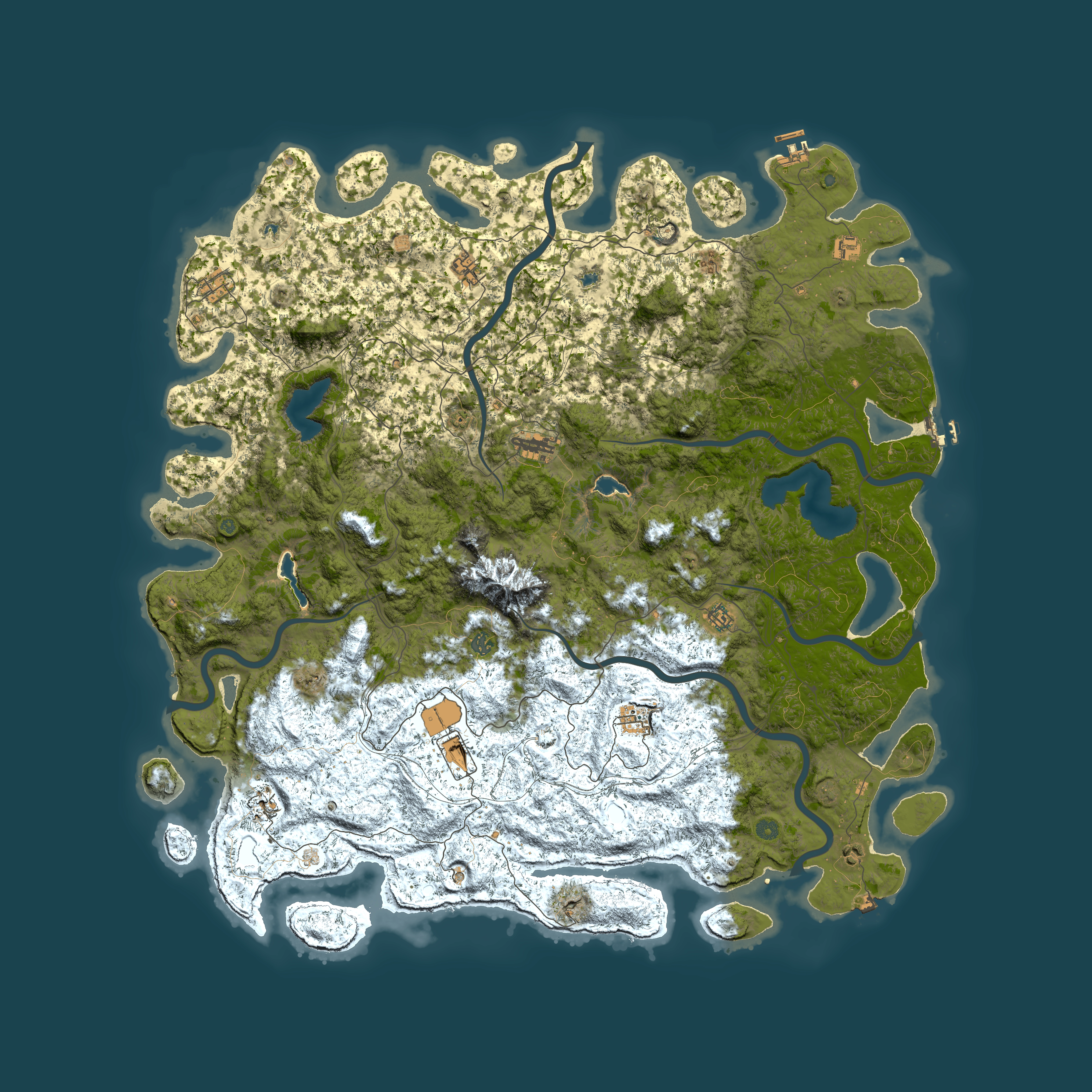 Full top-down render of Rust map seed 726813497, 6000x6000m