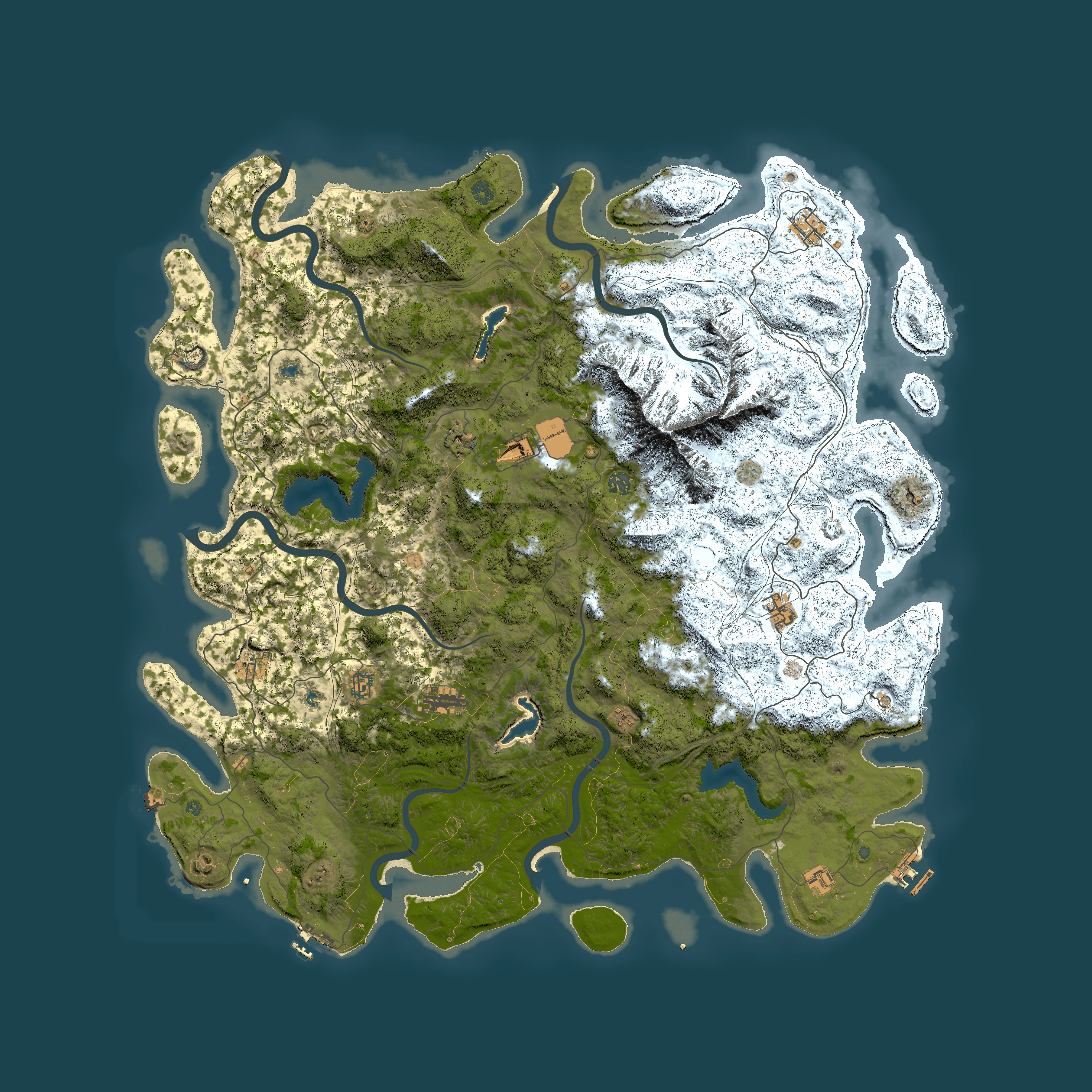 Full top-down render of Rust map seed 2050827863, 5700x5700m