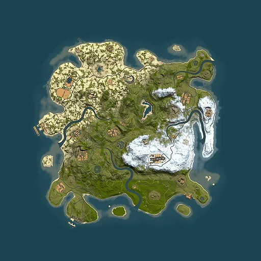 Rust map seed 1987754610, 4050x4050m top-down preview