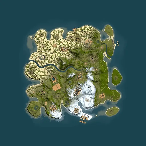 Rust map seed 862498925, 3500x3500m top-down preview