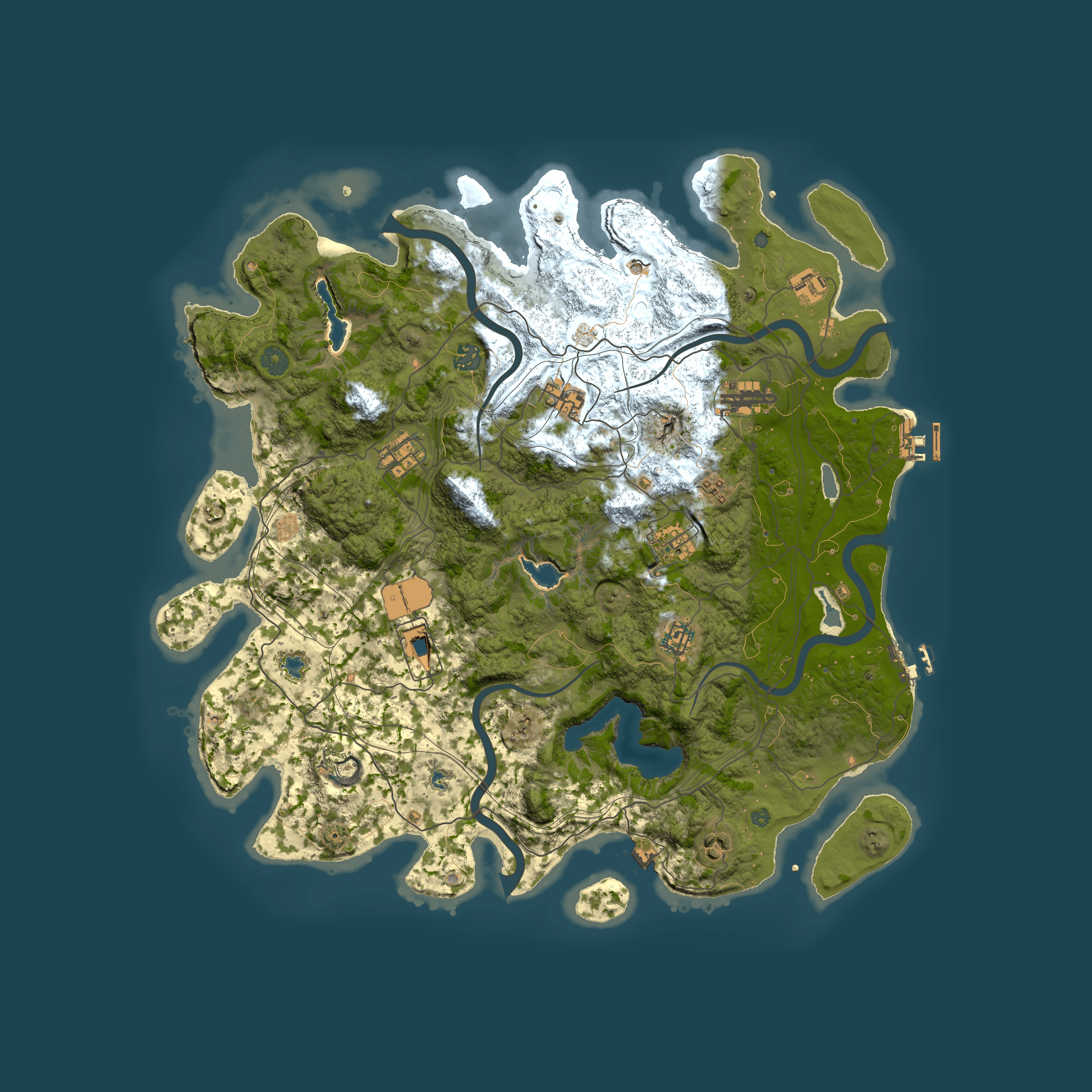 Full top-down render of Rust map seed 907828154, 4500x4500m