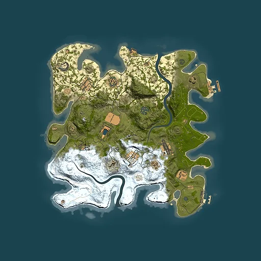 Rust map seed 1321963210, 3600x3600m top-down preview