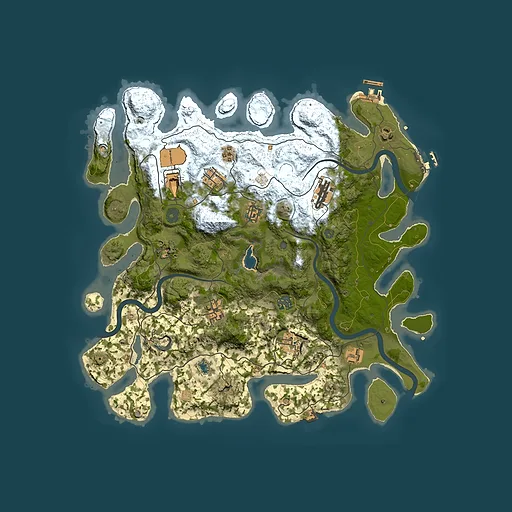 Rust map seed 337549384, 4000x4000m top-down preview