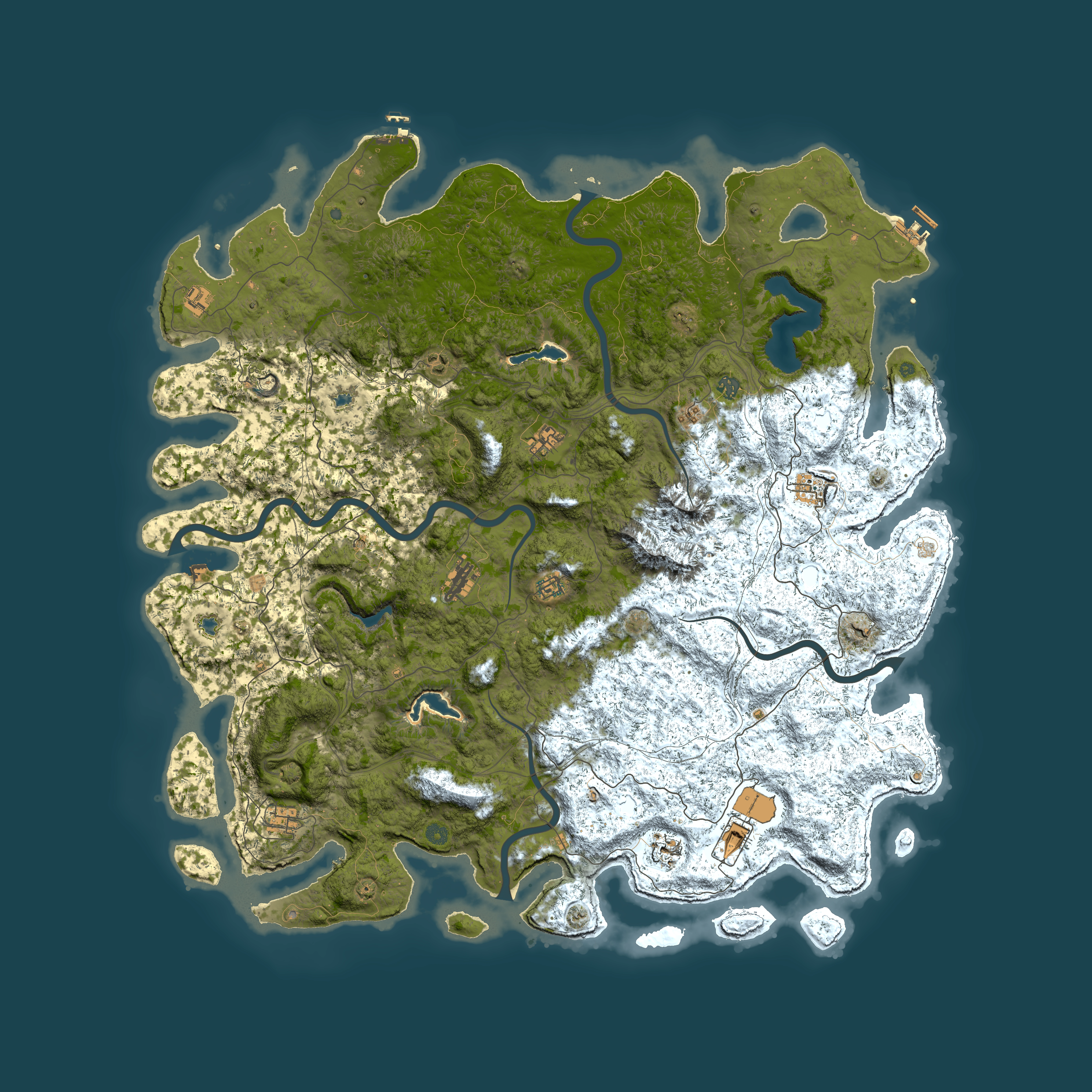 Full top-down render of Rust map seed 1224833026, 5900x5900m