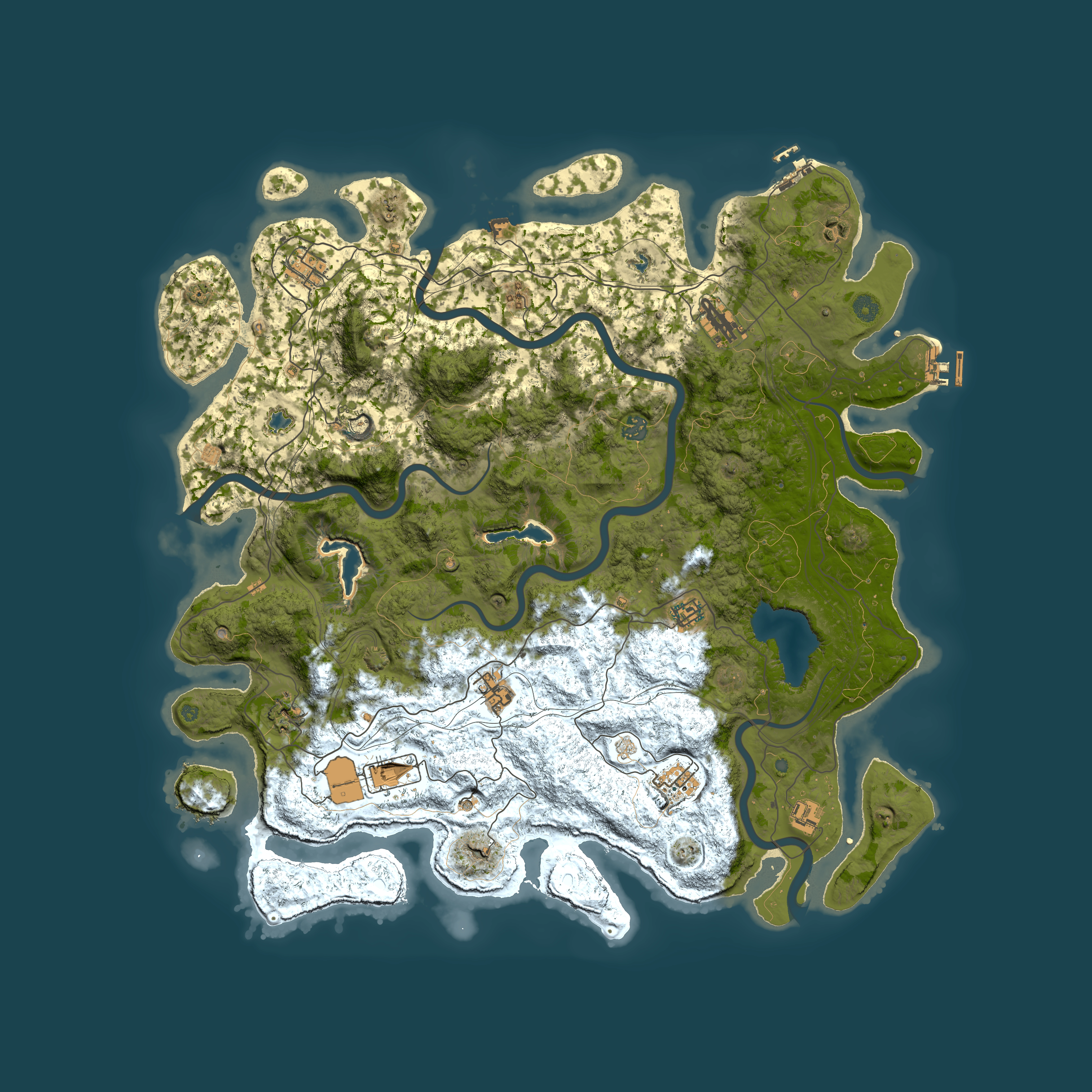 Full top-down render of Rust map seed 398686060, 4950x4950m