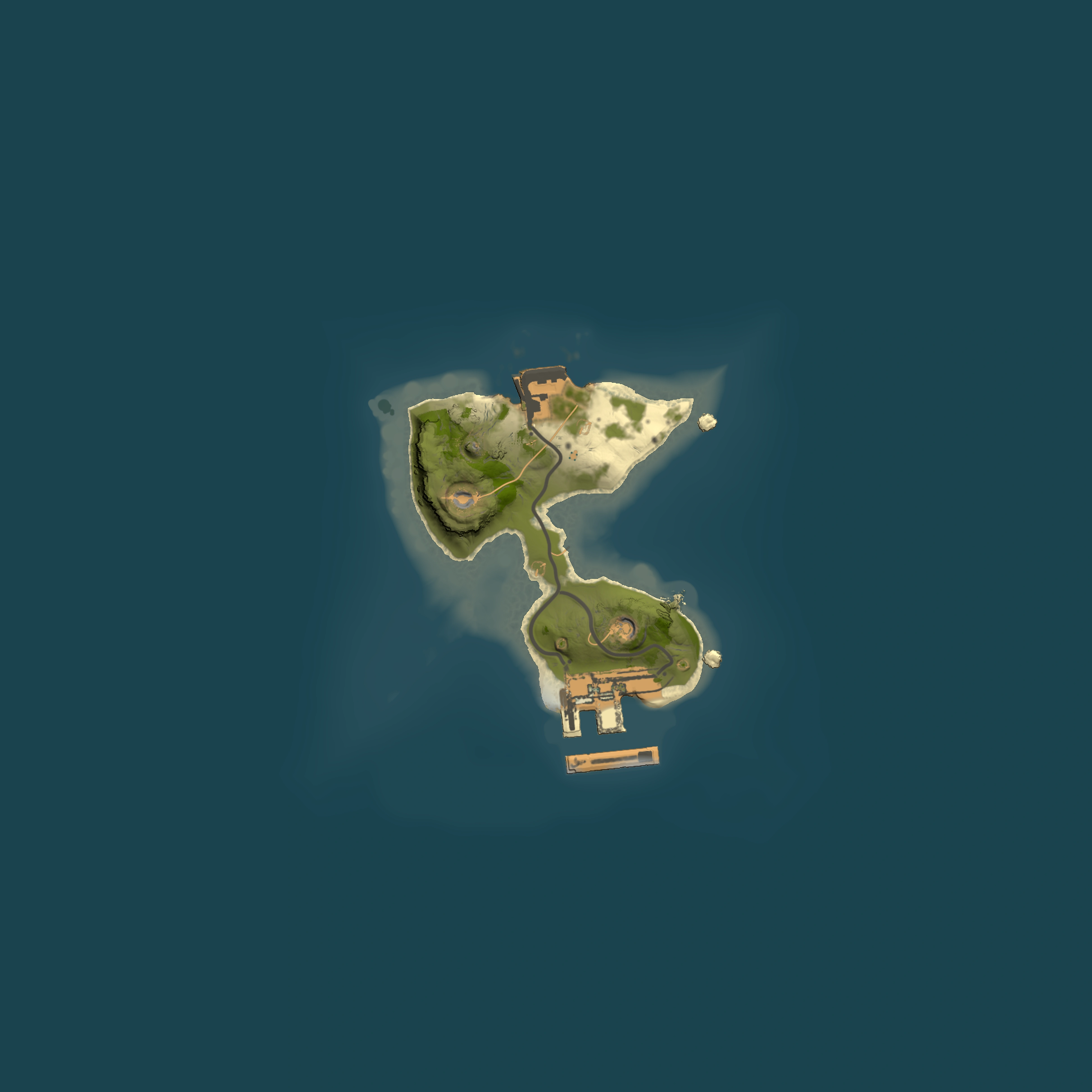 Full top-down render of Rust map seed 1854223809, 1500x1500m