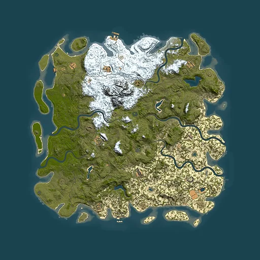 Rust map seed 1453031138, 5850x5850m top-down preview