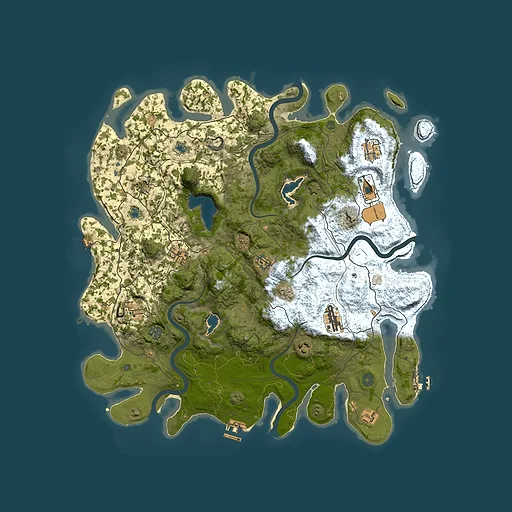 Rust map seed 86079342, 4550x4550m top-down preview