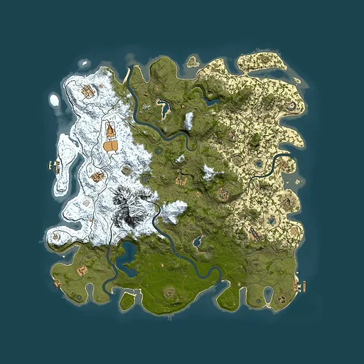 Rust map seed 1757412758, 5350x5350m top-down preview