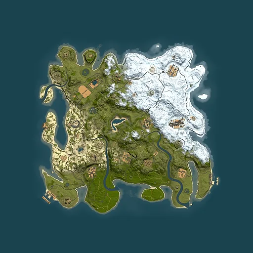Rust map seed 2066545380, 4000x4000m top-down preview