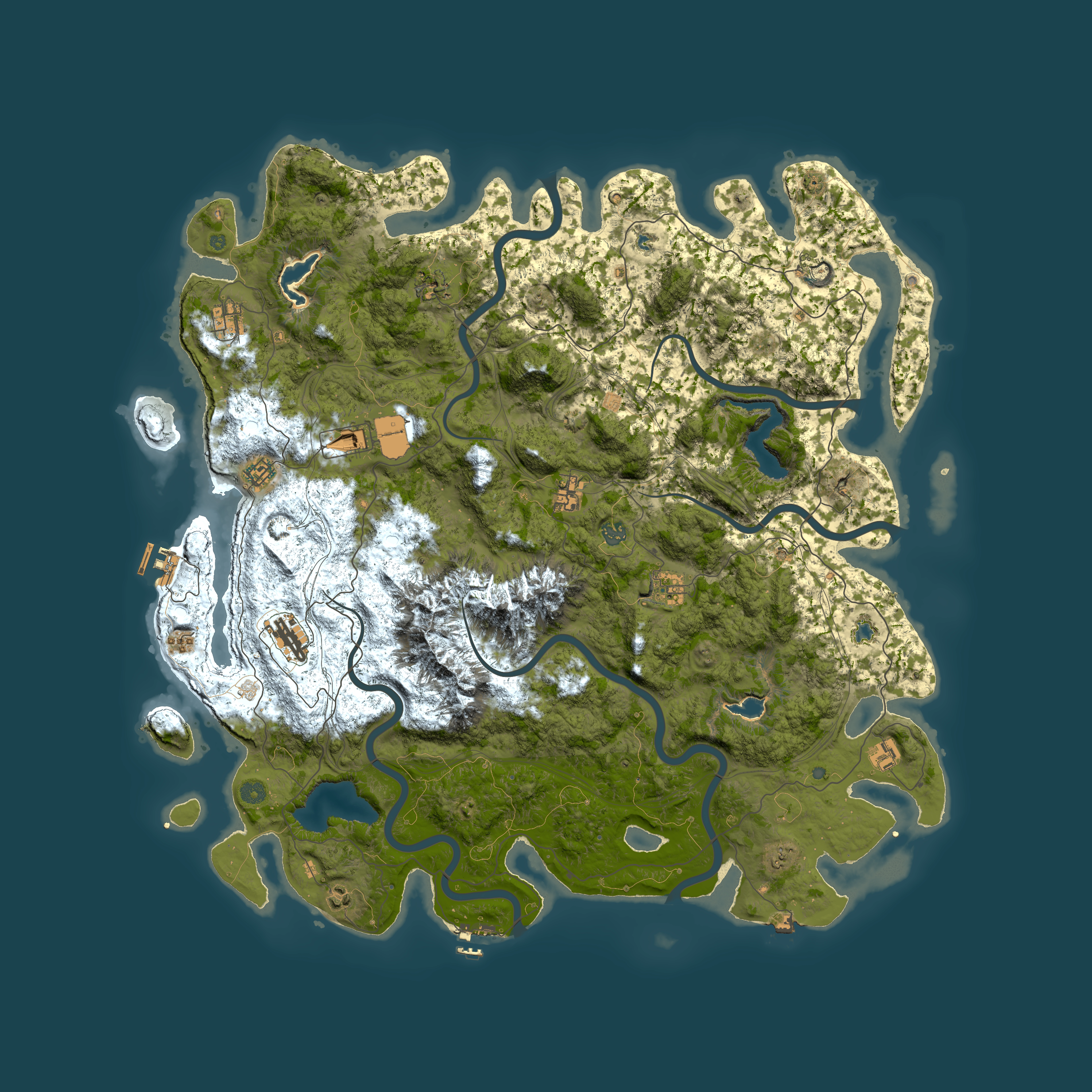 Full top-down render of Rust map seed 1131927600, 5350x5350m
