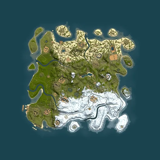 Rust map seed 2059342491, 4000x4000m top-down preview