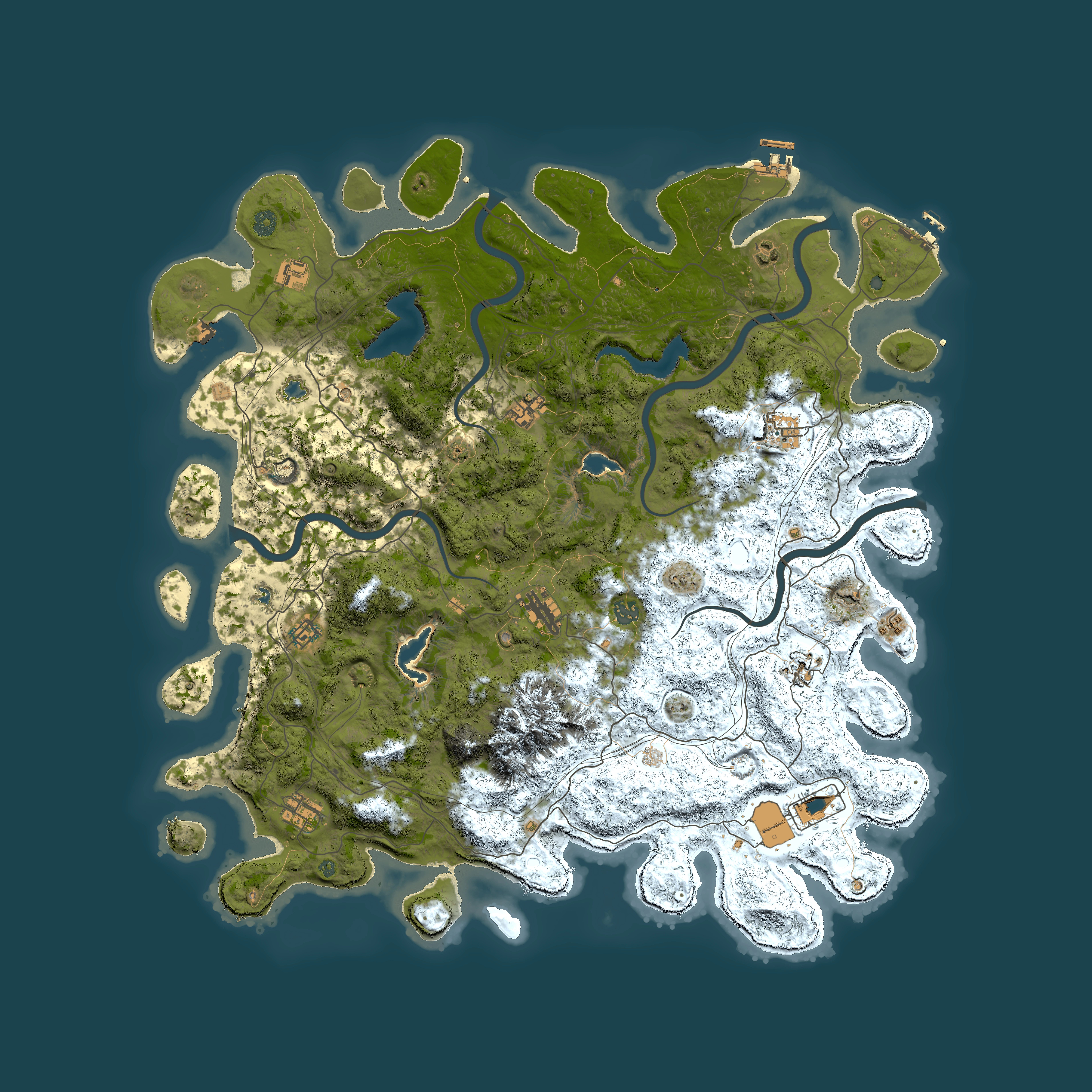 Full top-down render of Rust map seed 670165130, 5150x5150m