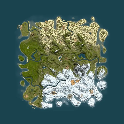Rust map seed 406694614, 5200x5200m top-down preview
