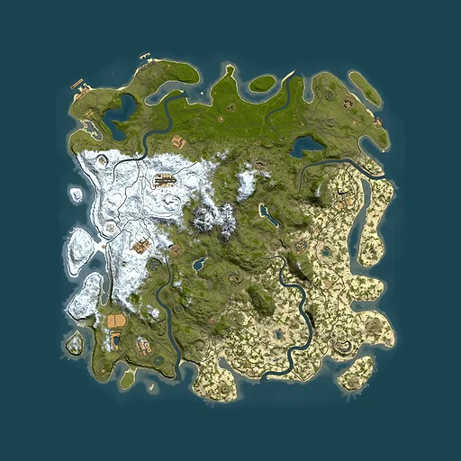 Rust map seed 1406187317, 5150x5150m top-down preview