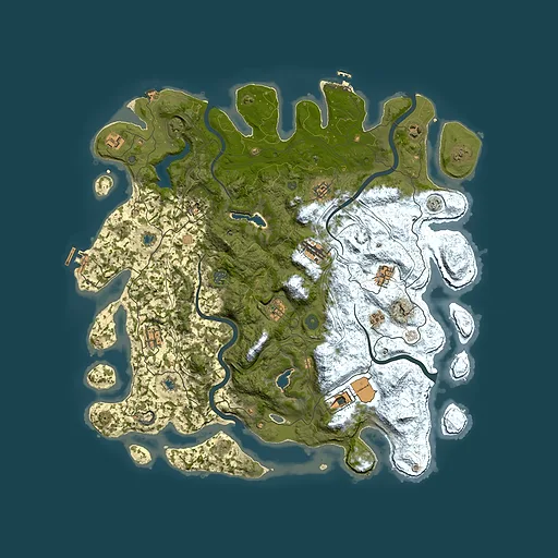 Rust map seed 353716036, 4650x4650m top-down preview