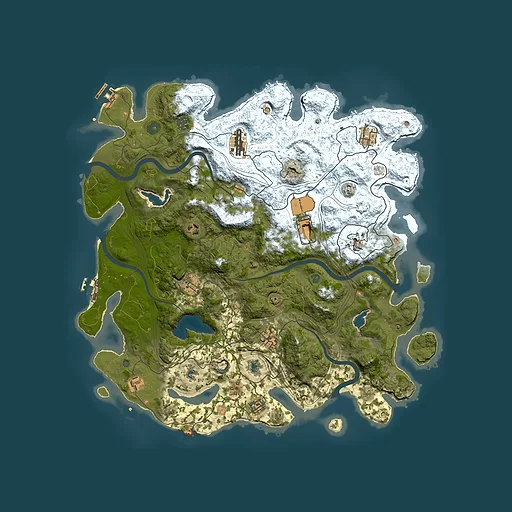 Rust map seed 79221645, 4500x4500m top-down preview