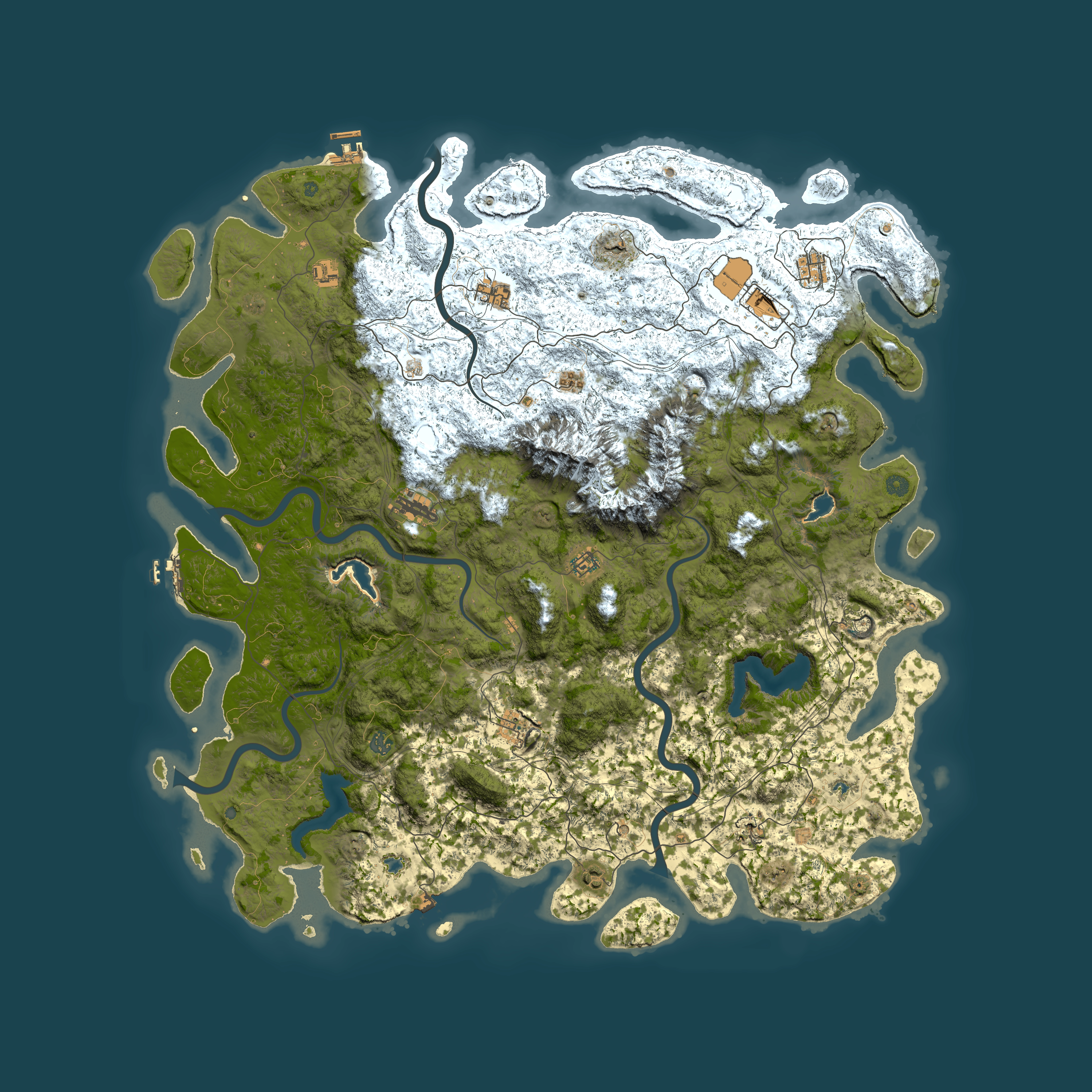 Full top-down render of Rust map seed 455129963, 5750x5750m