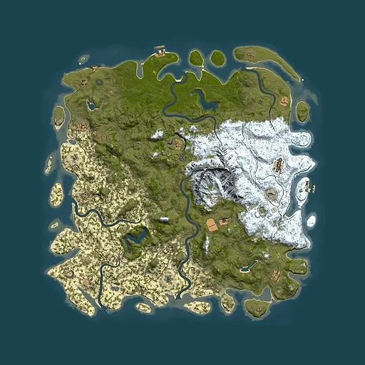 Rust map seed 101680419, 5950x5950m top-down preview