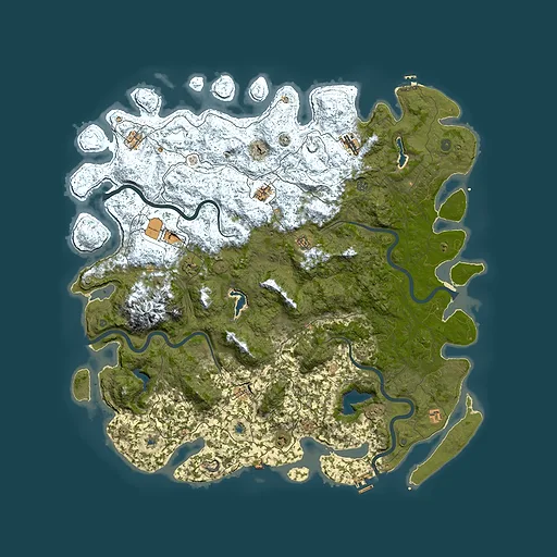 Rust map seed 2128861928, 5850x5850m top-down preview