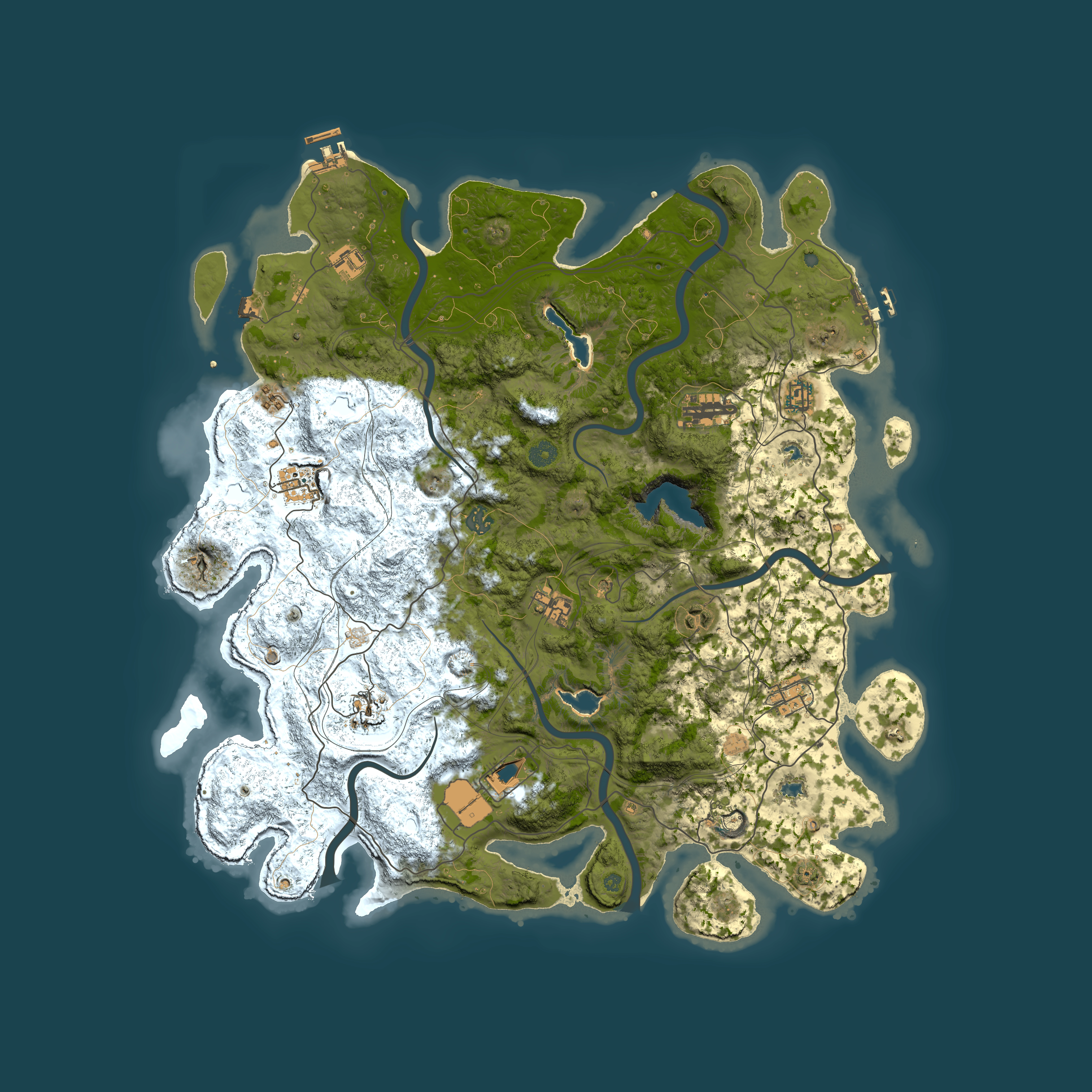 Full top-down render of Rust map seed 1462907324, 4750x4750m