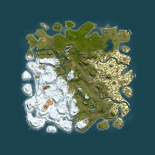 Rust map seed 281118069, 4850x4850m top-down preview