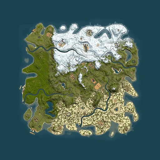 Rust map seed 88909662, 4900x4900m top-down preview