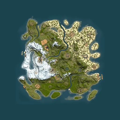 Rust map seed 1300281787, 3750x3750m top-down preview