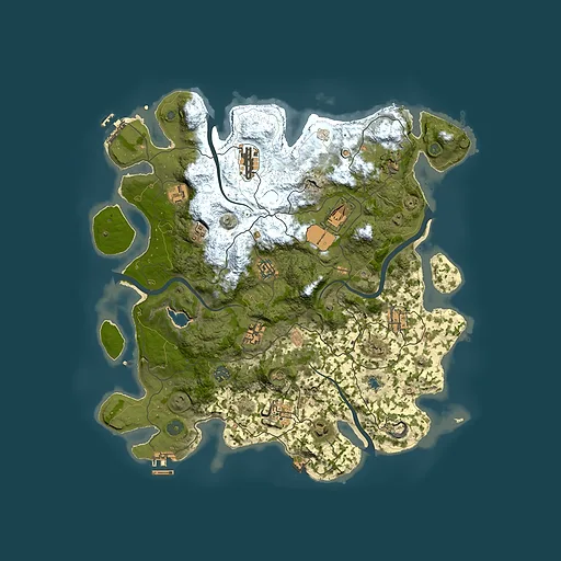 Rust map seed 61259807, 4050x4050m top-down preview