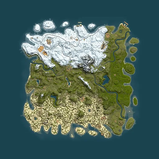 Rust map seed 1834190751, 5450x5450m top-down preview