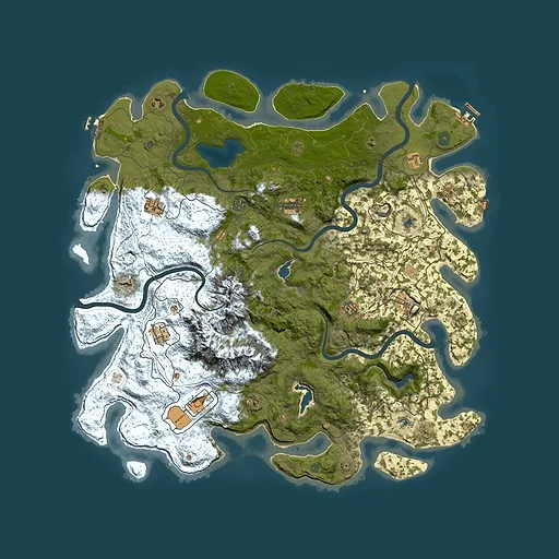 Rust map seed 100805462, 5050x5050m top-down preview